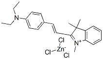 3H-Indolium, 2-[2-[4-(diethylamino)phenyl] ethenyl]-1,3,3-trimethyl-, trichlorozincate(1-) Struktur