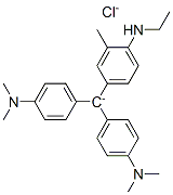 Methylium, bis[4-(dimethylamino)phenyl] [4-(ethylamino)-3-methylphenyl]-, chloride Structure
