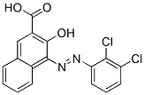 4-[(2,3-ジクロロフェニル)アゾ]-3-ヒドロキシ-2-ナフタレンカルボン酸 化学構造式