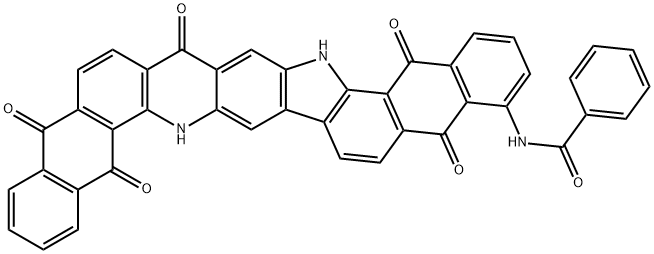 N-(9,10,15,18,20,21-hexahydro-5,10,15,18,21-pentaoxo-5H-naphtho[2,3-h]naphth[2',3':6,7]indolo[2,3-b]acridin-4-yl)benzamide 结构式