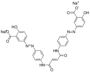 disodium 5,5'-[(1,4-dioxobut-2-ene-1,4-diyl)bis(imino-p-phenyleneazo)]disalicylate Structure