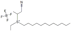 (2-cyano-1-methylethyl)dodecylethylsulphonium tetrafluoroborate(1-) Structure