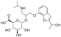 2-(1-hydroxyethyl)-7-(2-hydroxy-3-isopropylaminopropoxy)benzofuran glucuronide Structure