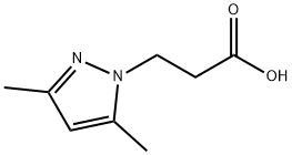 3-(3,5-ジメチル-1H-ピラゾール-1-イル)プロパン酸 化学構造式