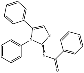 N-(3,4-DIPHENYL-3H-THIAZOL-2-YLIDENE)-BENZAMIDE Struktur