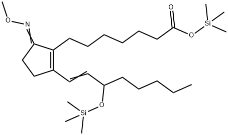 9-Methoxyimino-15-trimethylsilyloxyprosta-8(12),13-dien-1-oic acid trimethylsilyl ester Structure