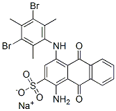 sodium 1-amino-4-[(3,5-dibromo-2,4,6-trimethylphenyl)amino]-9,10-dihydro-9,10-dioxoanthracene-2-sulphonate Structure