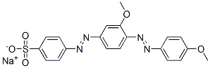 4-[[3-Methoxy-4-[(4-methoxyphenyl)azo]phenyl]azo]benzenesulfonic acid sodium salt Struktur