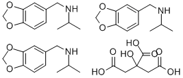 1,3-Benzodioxole-5-methanamine, N-(1-methylethyl)-, 2-hydroxy-1,2,3-pr opanetricarboxylate (3:1) 结构式