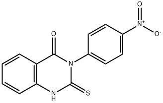 3-(4-硝基苯基)-2-硫代-2,3-二氢喹唑啉-4(1H)-酮, 72176-80-8, 结构式