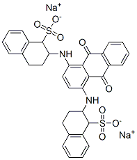 disodium [(9,10-dihydro-9,10-dioxoanthracene-1,4-diyl)diimino]bis(1,2,3,4-tetrahydronaphthalenesulphonate) 化学構造式