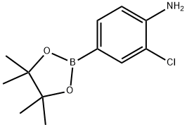 4-アミノ-3-クロロフェニルボロン酸, ピナコールエステル 化学構造式