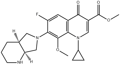 Methyl 1-cyclopropyl-6-fluoro-7-(hexahydro-1H-pyrrolo [3, 4-b]pyridin-6(2H)-yl)-8-Methoxy-4-oxo-1,4-dihydroquinoline-3-carboxylate Structure