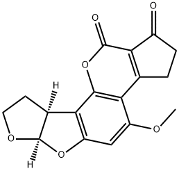 2,3,6a alpha, 8,9,9a alpha-Hexahydro-4-methoxy-cyclopenta-(c)furo(2',3',:4,5)furo(2,3-h)chromen-1,11-dion