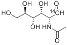 N-乙酰-D-14C-氨基葡萄糖, 7220-89-5, 结构式