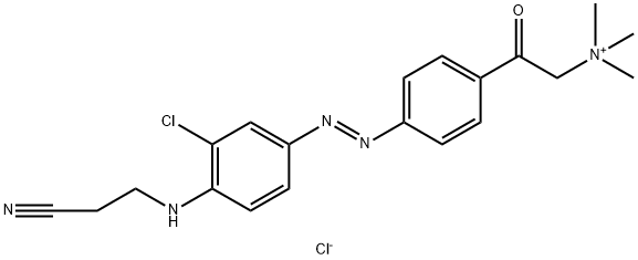 [4-[[3-chloro-4-[(2-cyanoethyl)amino]phenyl]azo]phenacyl]trimethylammonium chloride Struktur