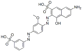 7-Amino-4-hydroxy-3-[2-methoxy-4-(3-sulfophenylazo)phenylazo]-2-naphthalenesulfonic acid|