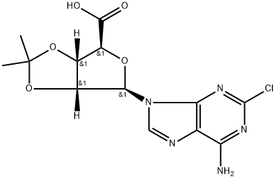 2-CHLORO-9-(2-3-O-ISOPROPYLIDENE-BETA-D-RIBOFURANOSYLURONIC ACID)ADENINE Structure