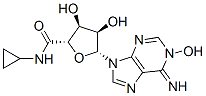 (2S,3S,4R,5R)-N-cyclopropyl-3,4-dihydroxy-5-(1-hydroxy-6-imino-purin-9 -yl)oxolane-2-carboxamide 结构式
