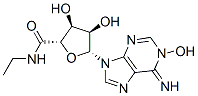 (2S,3S,4R,5R)-N-ethyl-3,4-dihydroxy-5-(1-hydroxy-6-imino-purin-9-yl)ox olane-2-carboxamide Struktur