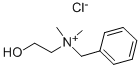 N-(2-ヒドロキシエチル)-N,N-ジメチルベンゼンメタンアミニウム·クロリド 化学構造式