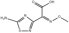 2-(5-氨基-1,2,4-噻二唑-3-基)-2-甲氧亚氨基乙酸, 72217-12-0, 结构式