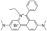 Phenanthridinium, 3,8-bis(dimethylamino)-5-ethyl-6-phenyl-, bromide Structure