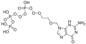 [[2-[(2-amino-6-oxo-3H-purin-9-yl)methoxy]ethoxy-hydroxy-phosphoryl]ox y-hydroxy-phosphoryl]oxyphosphonic acid Structure