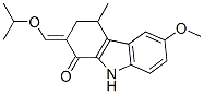 2,3,4,9-tetrahydro-2-(isopropoxymethylene)-6-methoxy-4-methyl-1H-carbazol-1-one Struktur