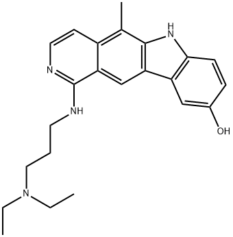 1-((3-(Diethylamino)propyl)amino)-5-methyl-6H-pyrido(4,3-b)carbazol-9- ol Struktur