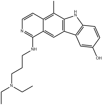 72238-04-1 1-((3-(Diethylamino)propyl)amino)-5-methyl-6H-pyrido(4,3-b)carbazol-9- ol