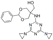5-[[4,6-ジ(1-アジリジニル)-1,3,5-トリアジン-2-イル]アミノ]-2-フェニル-1,3-ジオキサン-5-メタノール 化学構造式