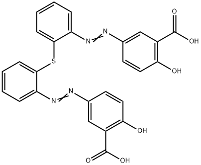 Benzoic acid, 3,3'-[thiobis(2,1-phenyleneazo)]bis[6-hydroxy- Structure