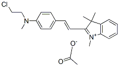 2-[2-[4-[(2-chloroethyl)methylamino]phenyl]vinyl]-1,3,3-trimethyl-3H-indolium acetate Structure