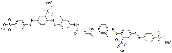 tetrasodium 2,2'-[(1,4-dioxo-2-butene-1,4-diyl)bis[imino(2-methyl-4,1-phenylene)azo]]bis[5-[(4-sulphonatophenyl)azo]benzenesulphonate] Structure