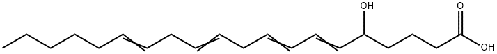 5-hydroxy-6,8,11,14-eicosatetraenoic acid 结构式
