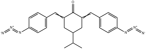 2,6-ビス[(4-アジドフェニル)メチレン]-4-(1-メチルエチル)-1-シクロヘキサノン 化学構造式