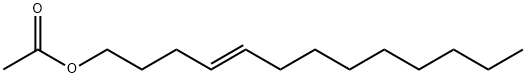 (E)-4-十三碳烯-1-醇乙酸酯, 72269-48-8, 结构式