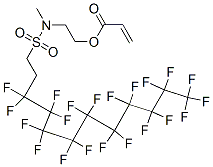 プロペン酸2-[[(3,3,4,4,5,5,6,6,7,7,8,8,9,9,10,10,11,11,12,12,12-ヘニコサフルオロドデシル)スルホニル]メチルアミノ]エチル 化学構造式