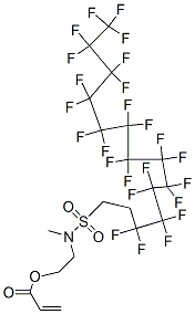 プロペン酸2-[メチル[(3,3,4,4,5,5,6,6,7,7,8,8,9,9,10,10,11,11,12,12,13,13,14,14,14-ペンタコサフルオロテトラデシル)スルホニル]アミノ]エチル 化学構造式