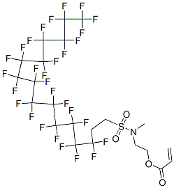 2-[methyl[(3,3,4,4,5,5,6,6,7,7,8,8,9,9,10,10,11,11,12,12,13,13,14,14,15,15,16,16,16-nonacosafluorohexadecyl)sulphonyl]amino]ethyl acrylate Struktur