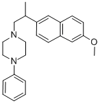 1-(2-(6-Methoxy-2-naphthalenyl)propyl)-4-phenylpiperazine Struktur