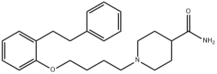1-(4-(2-(2-Phenylethyl)phenoxy)butyl)-4-piperidinecarboxamide 化学構造式