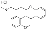 1-Butanamine, N,N-dimethyl-4-(2-(2-(2-methoxyphenyl)ethyl)phenoxy)-, h ydrochloride 结构式