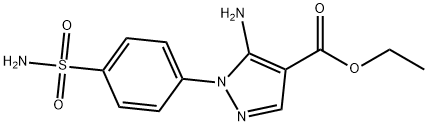 ETHYL 5-AMINO-1-(4-SULFAMOYLPHENYL)PYRAZOLE-4-CARBOXYLATE Structure