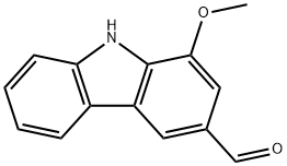 1-メトキシ-9H-カルバゾール-3-カルボアルデヒド 化学構造式