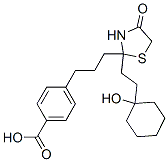 4-(3-((2-(1-hydroxycyclohexyl)ethyl)-4-oxo-2-thiazolidinyl)propyl)benzoic acid 结构式