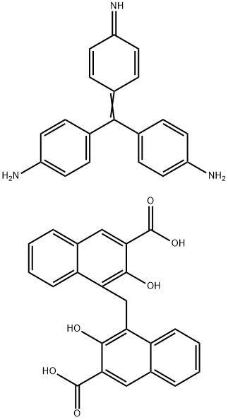副品红巴莫酸盐, 7232-51-1, 结构式