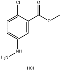 methyl 2-chloro-5-hydrazinobenzoate hydrochloride Struktur
