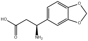 (S)-β-アミノ-1,3-ベンゾジオキソール-5-プロパン酸 化学構造式